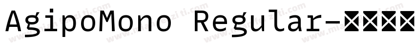 AgipoMono Regular字体转换